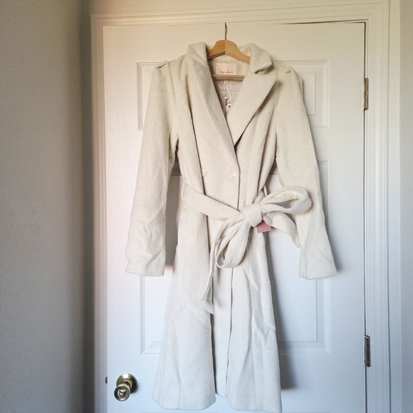 🏷NWT Ivy City Adeline Woman's Coat Wool Blend Cream Size Xs - Picture 6 of 7